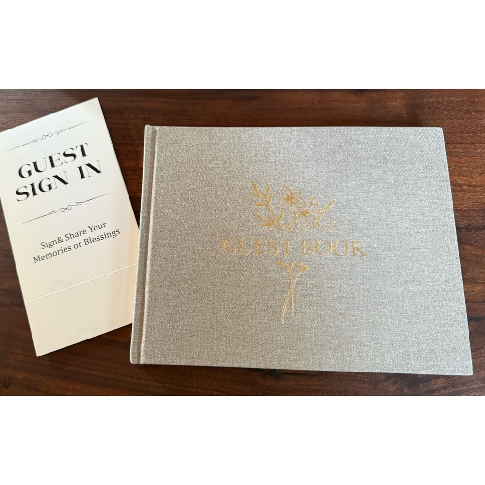 NEW Guest Book for Shower  Reception Wedding‎ Vacation Home Blank Pages 9"x7.25"